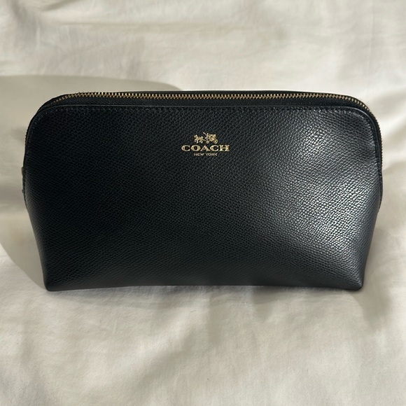 COACH LEATHER COSMETIC BAG - Picture 1 of 7